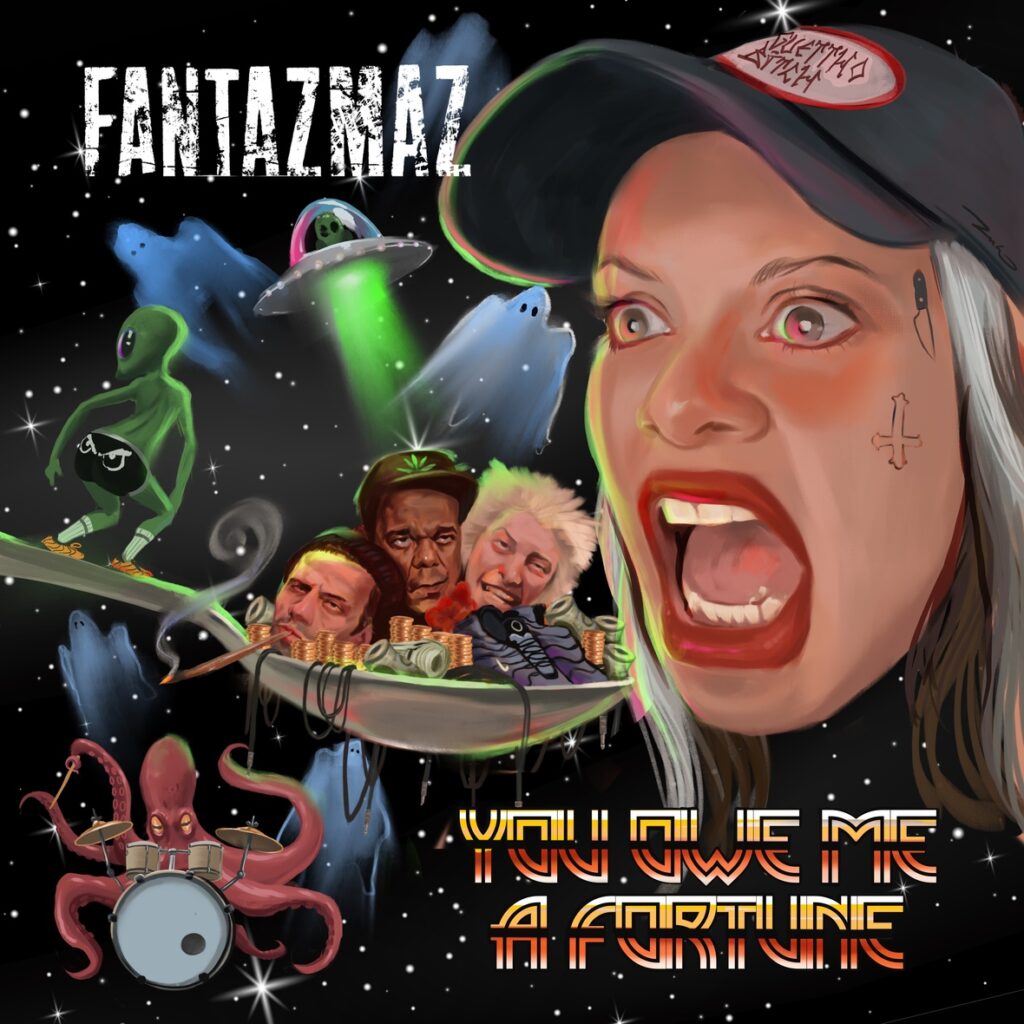 Fantazmaz, banda punk inglesa-brasileira, lança o single ‘You Owe Me a Fortune’ com a Repetente Records. Som agressivo e crítica social forte.